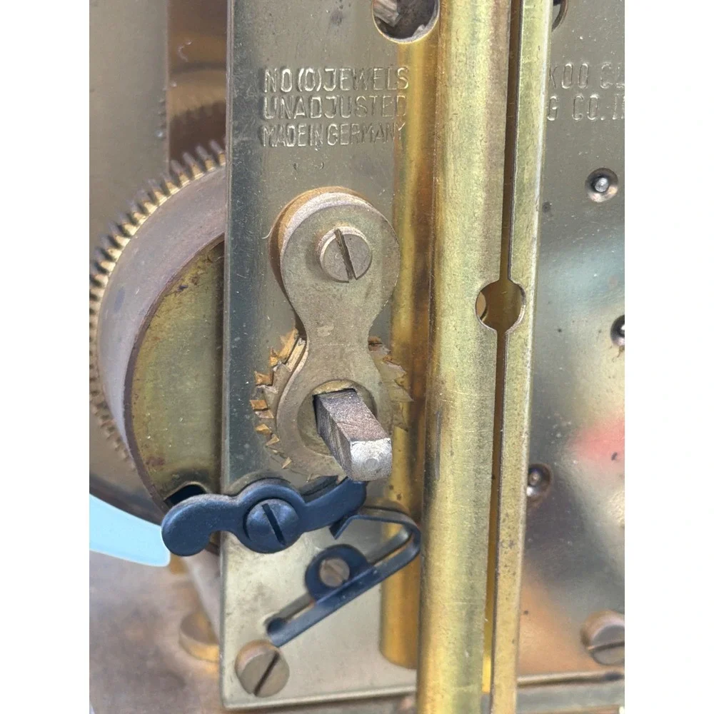 Vintage Brass 400‎ Day Anniversary Clock Parts Made in Germany No Dome